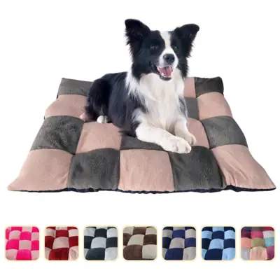Foto do anúncio: Almofada Pet 50x60 cachorro Gato Cama Conforto Colchonete Quadriculado
