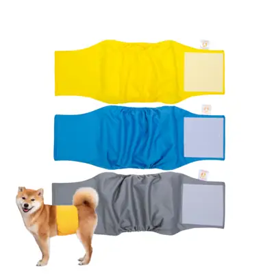 Foto do anúncio: Kit 3 Fraldas Higiênicas Reutilizáveis Laváveis Cachorro Pet Macho Duráveis Petting Is Caring