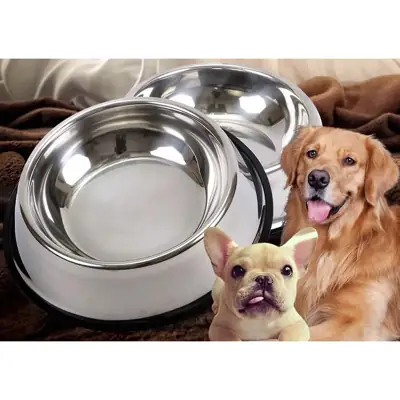 Foto do anúncio: Comedouro Bebedouro Inox Antiderrapante Para Pet Cachorro Gato Porte