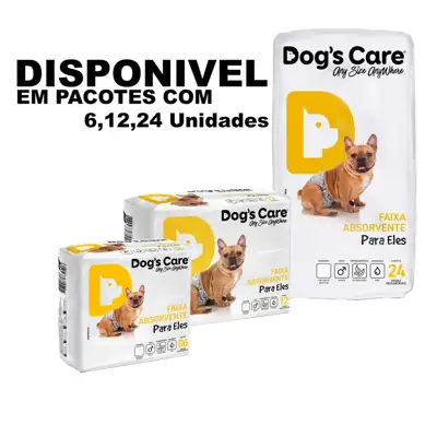 Foto do anúncio: Fralda Descartável para Cachorro Macho Fralda Higiênica P/cães Dogs Care Pet