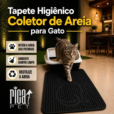 Foto do anúncio: Tapete Limpa Patas Rosa Para Gatos - Coletor de Areia Pet 53x65 - Anti