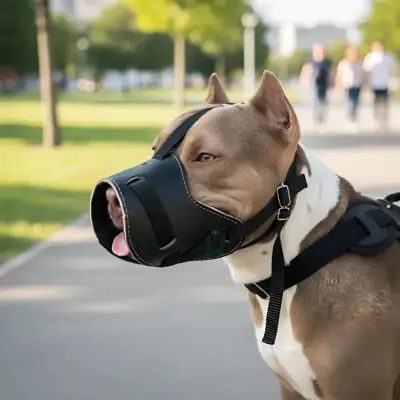 Foto do anúncio: Focinheira para cachorro passeio banho e tosa pitbull rotweiller pit