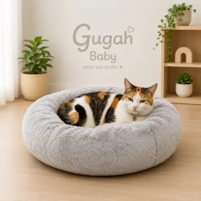 Foto do anúncio: Cama Pet Redonda Cães E Gatos Caminha Nuvem Fofa Com Fundo Impermeável