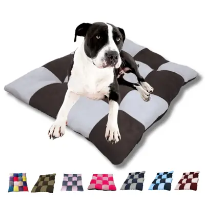 Foto do anúncio: Colchonete Pet Cama Pet 1mt X 1mt Com Ziper e Refil Liso Xadrez