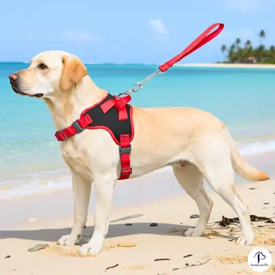 Foto do anúncio: Coleira e Guia para Cachorros Grandes Peitoral Confortável Resistênte