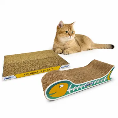 Foto do anúncio: Arranhador Para Gato de Papelão Prático e Moderno Reforçado