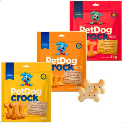 Foto do anúncio: Biscoito Petisco Cachorro PetDog Crock Todas as Raças, Pequenas, Médias