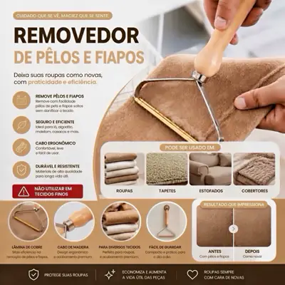 Foto do anúncio: Escova Mágica - Removedor Tira Pêlos Fur Pet Roupas Sofá Tapete
