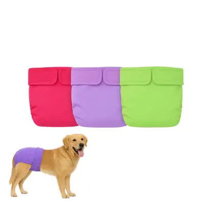 Foto do anúncio: Kit 3 Fraldas Higiênicas Cachorro Fêmea Cadela Reutilizável Lavável Pet