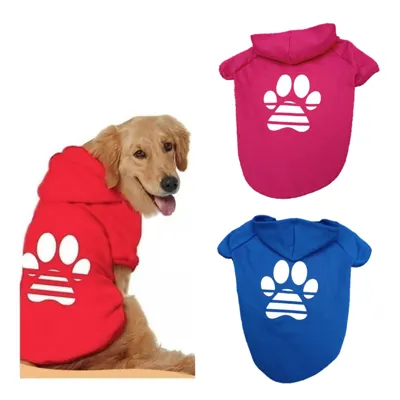 Foto do anúncio: Casaco Moletom Cachorro Roupa de Frio Inverno Blusa Com Capuz Para e Pet Cães Pequeno