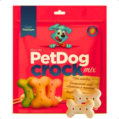 Foto do anúncio: Biscoito Petisco para Cachorro PetDog Crock Mix Vegetais e Carne Todas