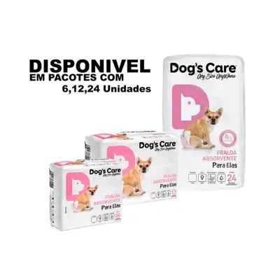 Foto do anúncio: Fralda Descartável para Cachorro Femea Fralda Higiênica P/cães Dogs Care Pet
