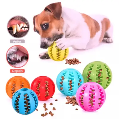 Foto do anúncio: Pet Mordedor Bola Multifuncional Escova Mordedor Porta Petisco Pet Ball