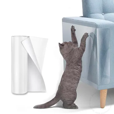 Foto do anúncio: Adesivo Transparente 1 2 3 ou 4 Rolos Filme Anti Arranhão Protetor Sofá Gato Pets
