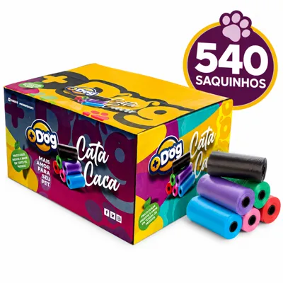 Foto do anúncio: Refil Cata Caca 36 Rolos 540 Saquinhos Biodegradáveis Coletor de Fezes Higiênico Pet