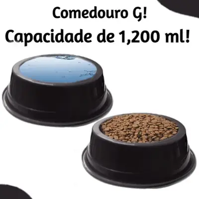 Foto do anúncio: 2 Comedouro Bebedouro Para Cachorro Grande Anti Formiga Resistente 1.2L