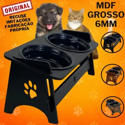 Foto do anúncio: Comedouro Bebedouro Pet Elevado Para Gato e Cachorro Com TAMPAS