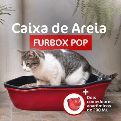Foto do anúncio: Caixa de Areia Furbox Pop Pet Peneira Banheiro Gato Grande Bandeja