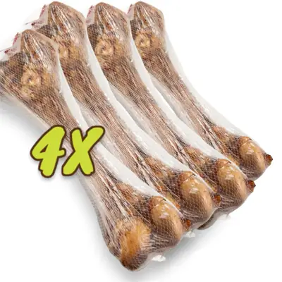 Foto do anúncio: Kit 4 Osso Pet Femur Defumado Suino - Tamanho 20 CM - Para Cachorro
