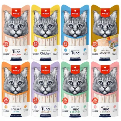 Foto do anúncio: Wanpy Truly Creamy Petisco Cremoso Para Gatos Diversos Sabores Com 25