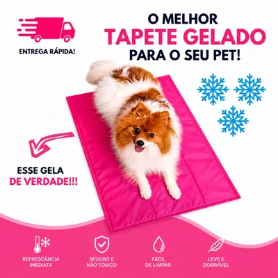Foto do anúncio: Tapete Gelado Pet Premium Rosa Tapete Refrescante Para Cachorro Gato Alta Qualidade