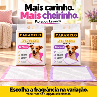 Foto do anúncio: Tapete Higiênico Premium Caramelo Lavanda / Floral - Antivazamento Premium