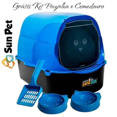 Foto do anúncio: Caixa de Areia Pet Banheiro De Gato Fechada Grande Pet Kit Jel Plast