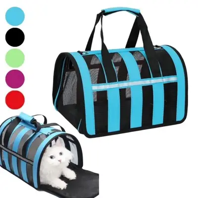Foto do anúncio: Bolsa Mala Transporte Pet Cachorro Gato Viagem Avião Material Respiravel