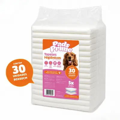 Foto do anúncio: Tapete Higiênico para Cães 80X60 30 Unidades Pads Prime