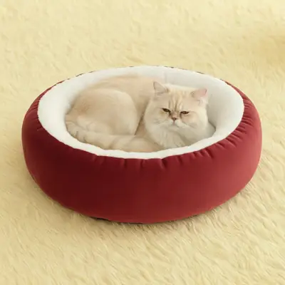 Foto do anúncio: Cama Caminha Sherpa Redonda para Cachorros e Gatos - Quentinha, Macia