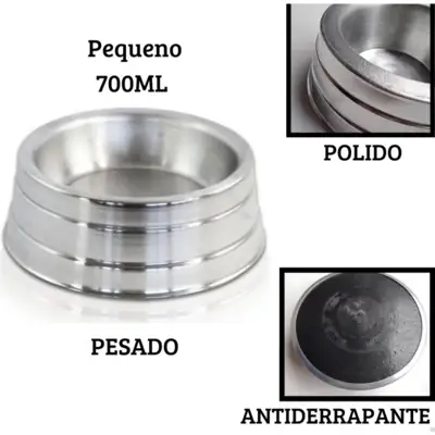 Foto do anúncio: Comedouro ou Bebedouro de Alumínio Pesado Antiderrapante Para Cães