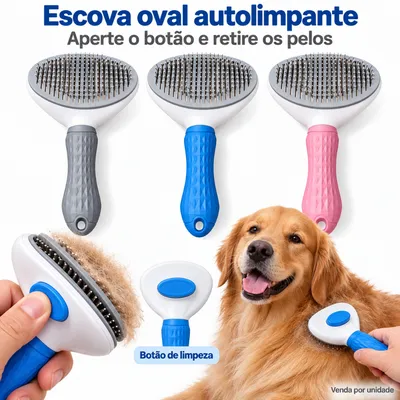 Foto do anúncio: Rasqueadeira Autolimpante para Cães e Gatos Escova Removedora de Pelos