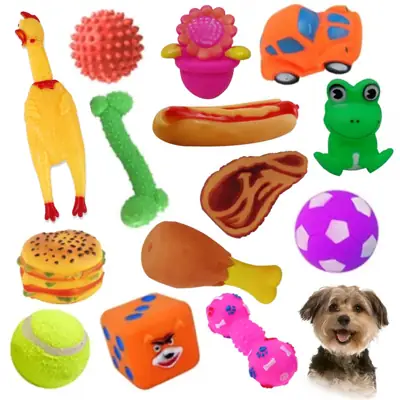 Foto do anúncio: Kit 5 Mordedor Pet Brinquedos De Borracha Para Cães Cachorro Com Barulho