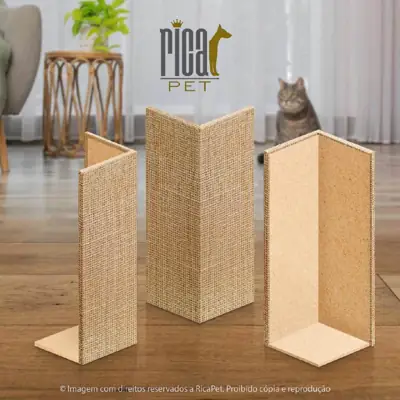 Foto do anúncio: Arranhador Para Gatos E Protetor De Sofá De Madeira 1 Peça Ricapet
