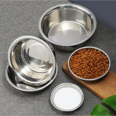 Foto do anúncio: Pote Tigela De Inox 450ml/200ml Vasilha Comedouro Para Pet Gato