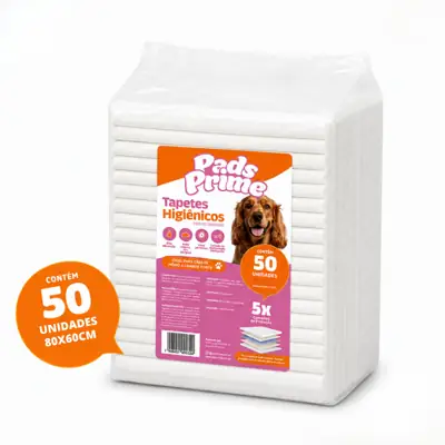 Foto do anúncio: Tapete Higiênico para Cães 80x60cm 50 ou 100 Unidades Pads Prime