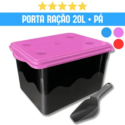 Foto do anúncio: Container Porta Ração 20L c/ Pá Dosadora - Até 10kg - Guarda Rações