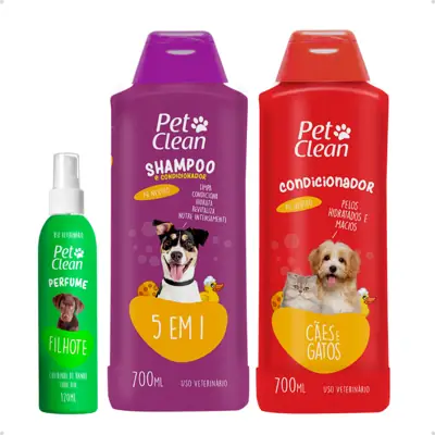 Foto do anúncio: Kit Banho Higiene Shampoo 5 em 1 Creme Condicionador Perfume Pet Shop