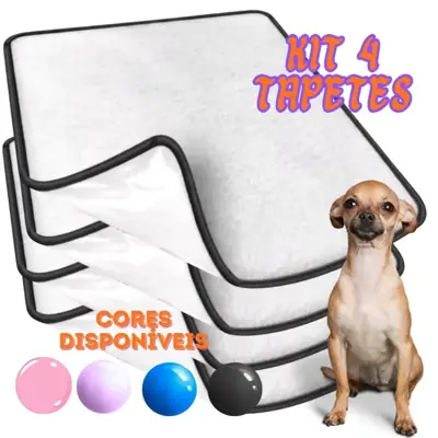 Foto do anúncio: Kit 4 Tapetes higiênicos lavável para pet dog xixi gato educador