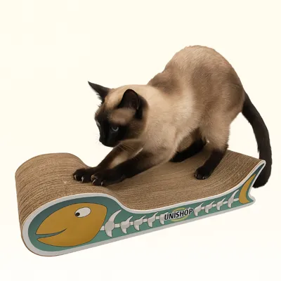 Foto do anúncio: Arranhador de Papelão Para Gatos Peixe Formato Peixinho Cama Gato Unishop