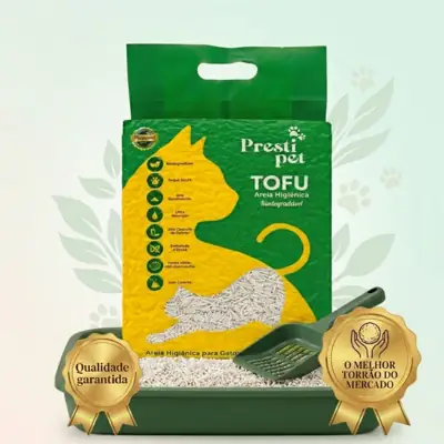 Foto do anúncio: Areia Higiênica de Tofu Para Gatos Biodegradável Controle Odor 2,5kg
