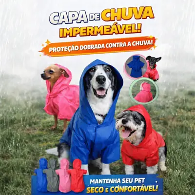 Foto do anúncio: Capa de Chuva para Cachorro Gaby Pet