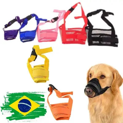 Foto do anúncio: Focinheira Regulável Respirável Cachorro Pequeno Médio e Grande