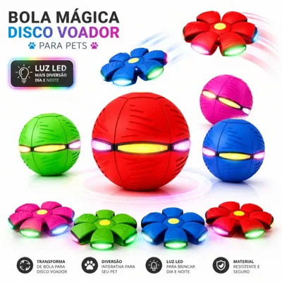 Foto do anúncio: Bola Magica Vira Disco Voador Brinquedo Ao Ar Livre Bola Maluca Com Led Grande Original