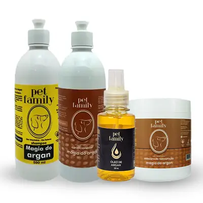 Foto do anúncio: Kit Banho Pet Desembaraçador de Pelos Longos Com Shampoo Condicionador