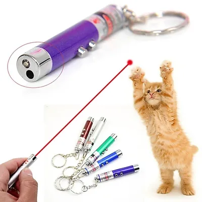 Foto do anúncio: Animal de estimação engraçado led laser gato brinquedo 5mw ponto vermelho laser luz 650nm ponteiro caneta laser brinquedo interativo gato vara brinquedos gato cor aleatória