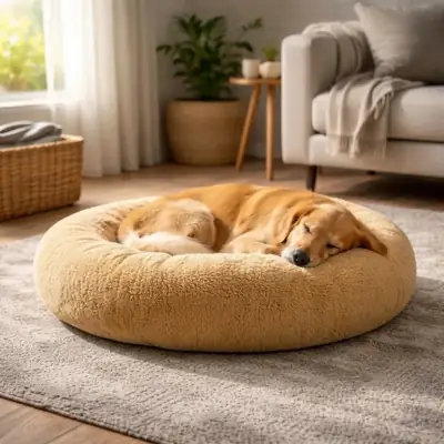 Foto do anúncio: CAMA PET DONUT NUVEM PELUCIA REDONDA CAMINHA NINHO CASINHA CASA Cachorros Gatos FUNDO ANTIDERRAPANTE