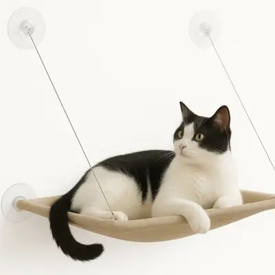 Foto do anúncio: Cama Suspensa para Gato Caminha Ventosa Cola na Janela de Gatos Pet