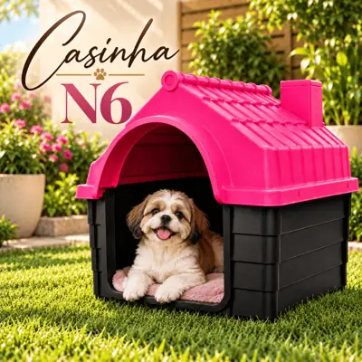 Foto do anúncio: Casinha Cachorro N6 Casa Porte Pequeno Com Proteção Raios UV