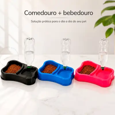 Foto do anúncio: Comedouro Duplo Anti Formiga Bebedouro 1 ou 2 Unidades Suporte Garrafa